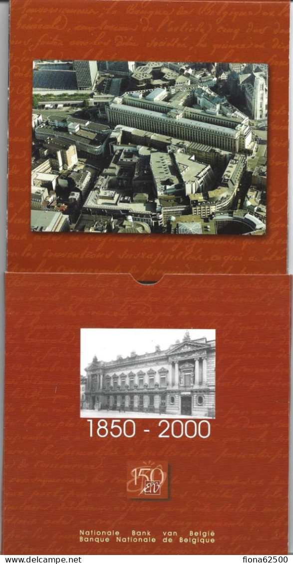 ROYAUME DE BELGIQUE . SERIE FDC 2000 . 150 ANS DE LA BANQUE NATIONALE BELGE . - FDEC, BU, BE & Münzkassetten