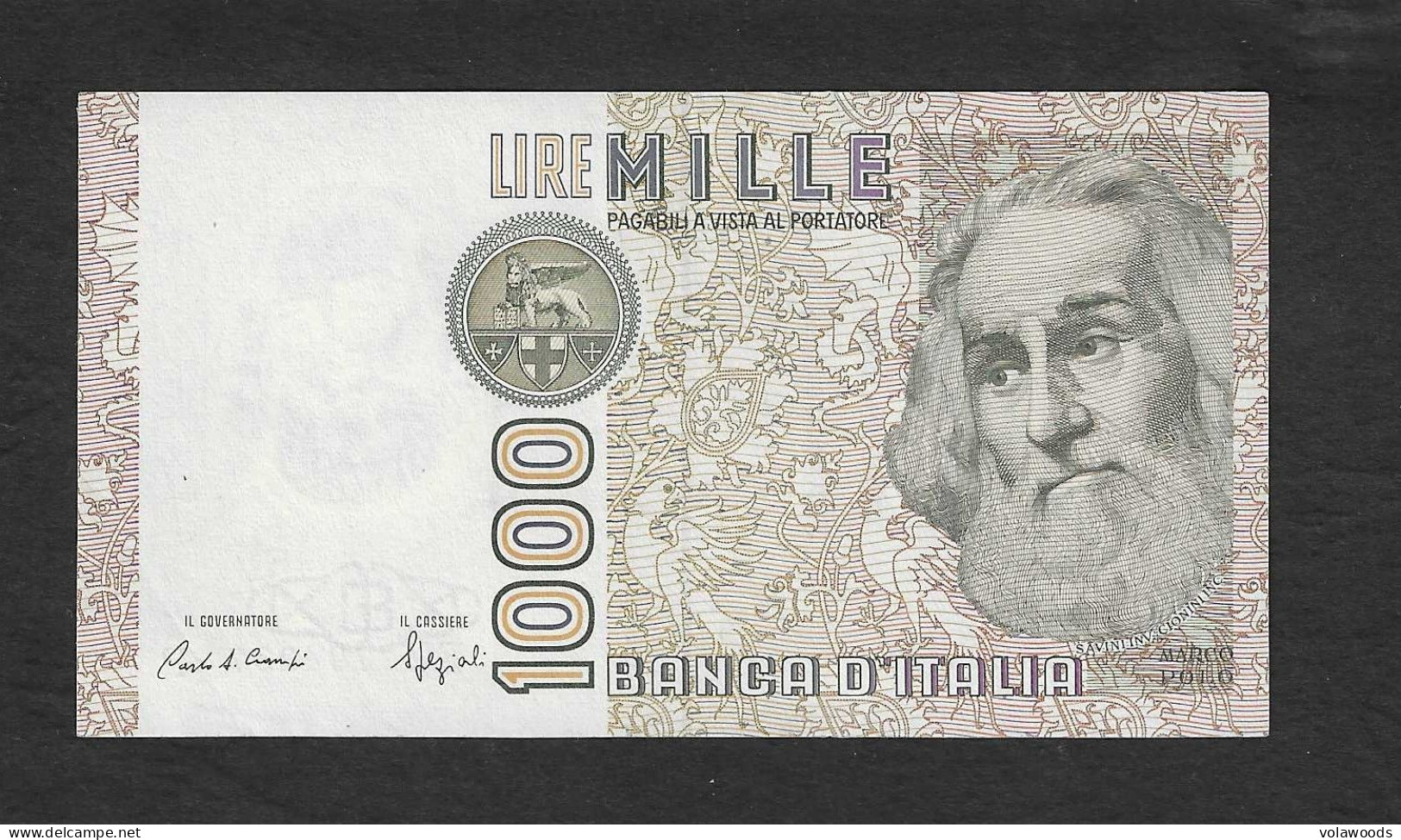 Italia - Banconota Non Circolata FdS AUNC Da 1000 Lire " Marco Polo" Lettera F P-109b - 1988 #19 - 1.000 Lire