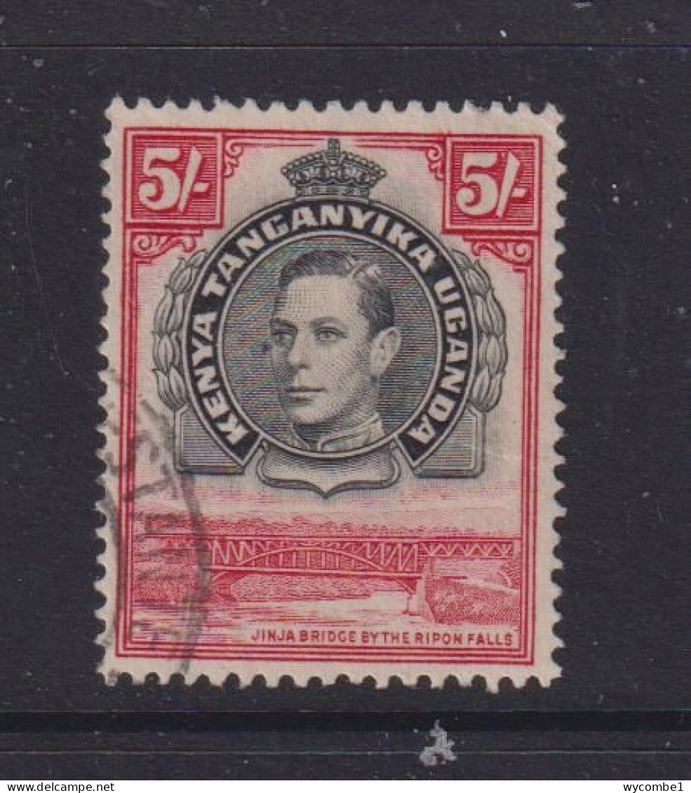 KENYA UGANDA AND TANGANYIKA - 1938 George VI 5s Used As Scan - Kenya, Uganda & Tanzania