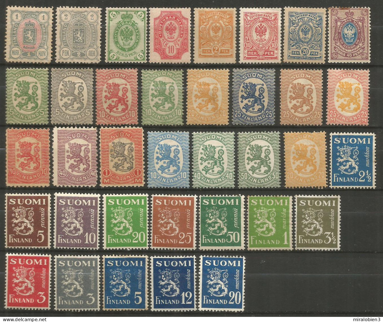 FINLANDIA CONJUNTO DE SELLOS NUEVOS LA MAYORIA CON FIJASELLOS - Unused Stamps