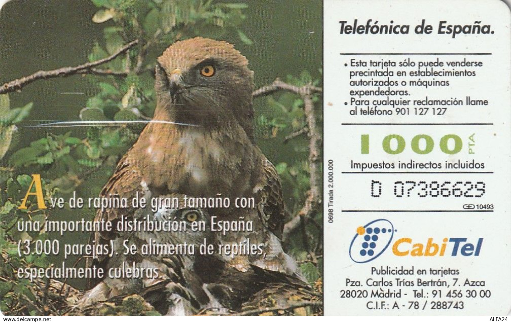 PHONE CARD SPAGNA FAUNA IBERICA  (CV6900 - Basisausgaben