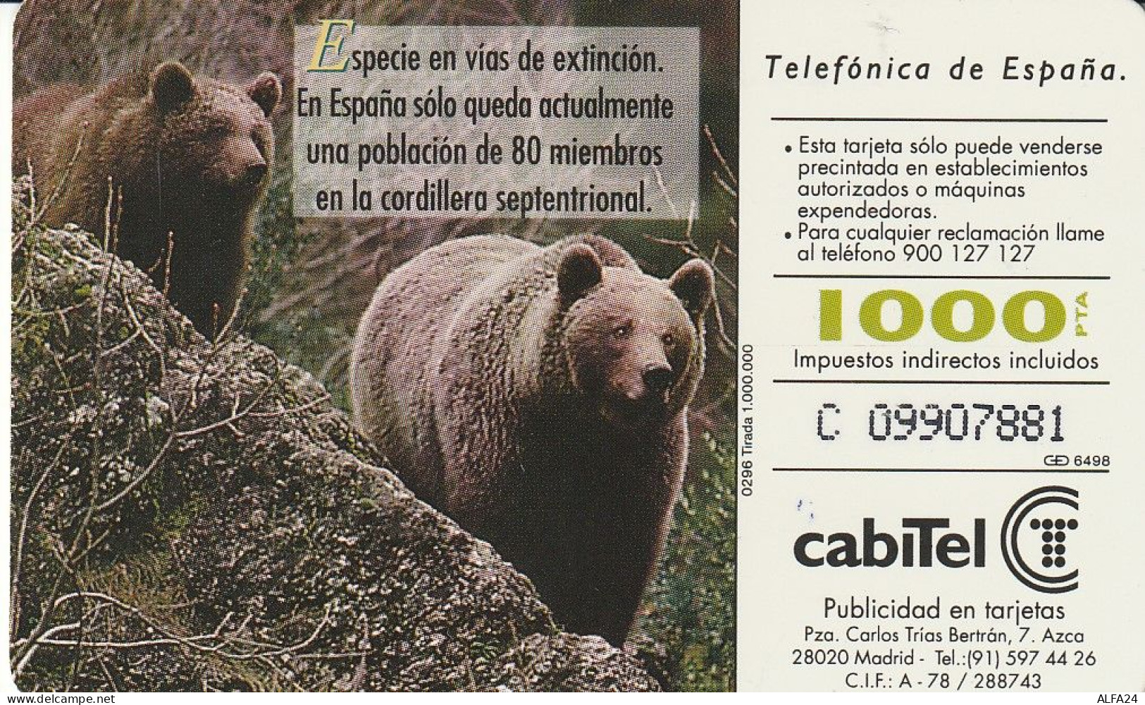 PHONE CARD SPAGNA FAUNA IBERICA  (CV6894 - Basisausgaben