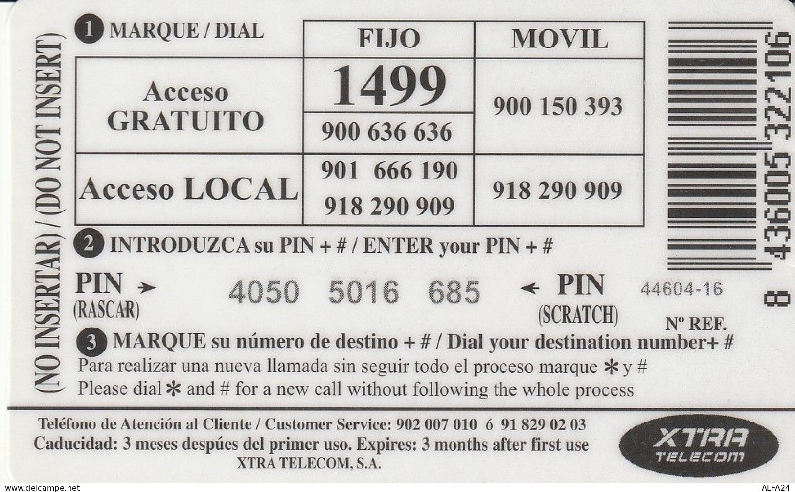 PREPAID PHONE CARD SPAGNA  (CV3610 - Other & Unclassified