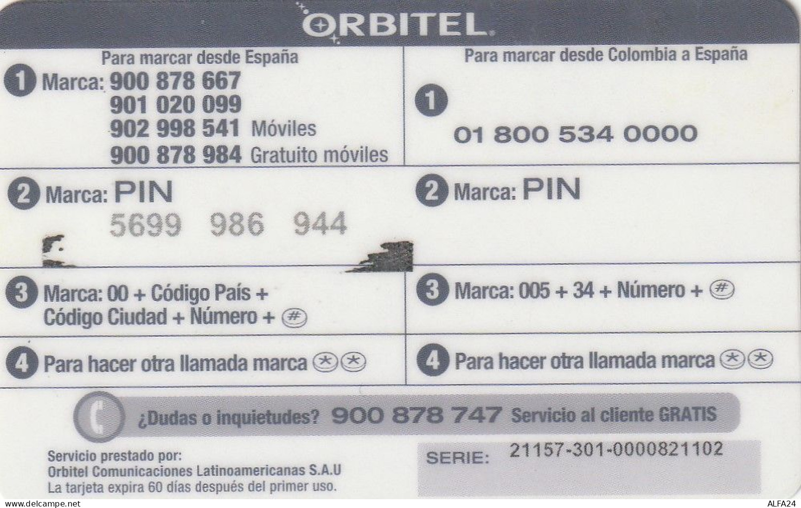 PREPAID PHONE CARD SPAGNA  (CV3572 - Other & Unclassified