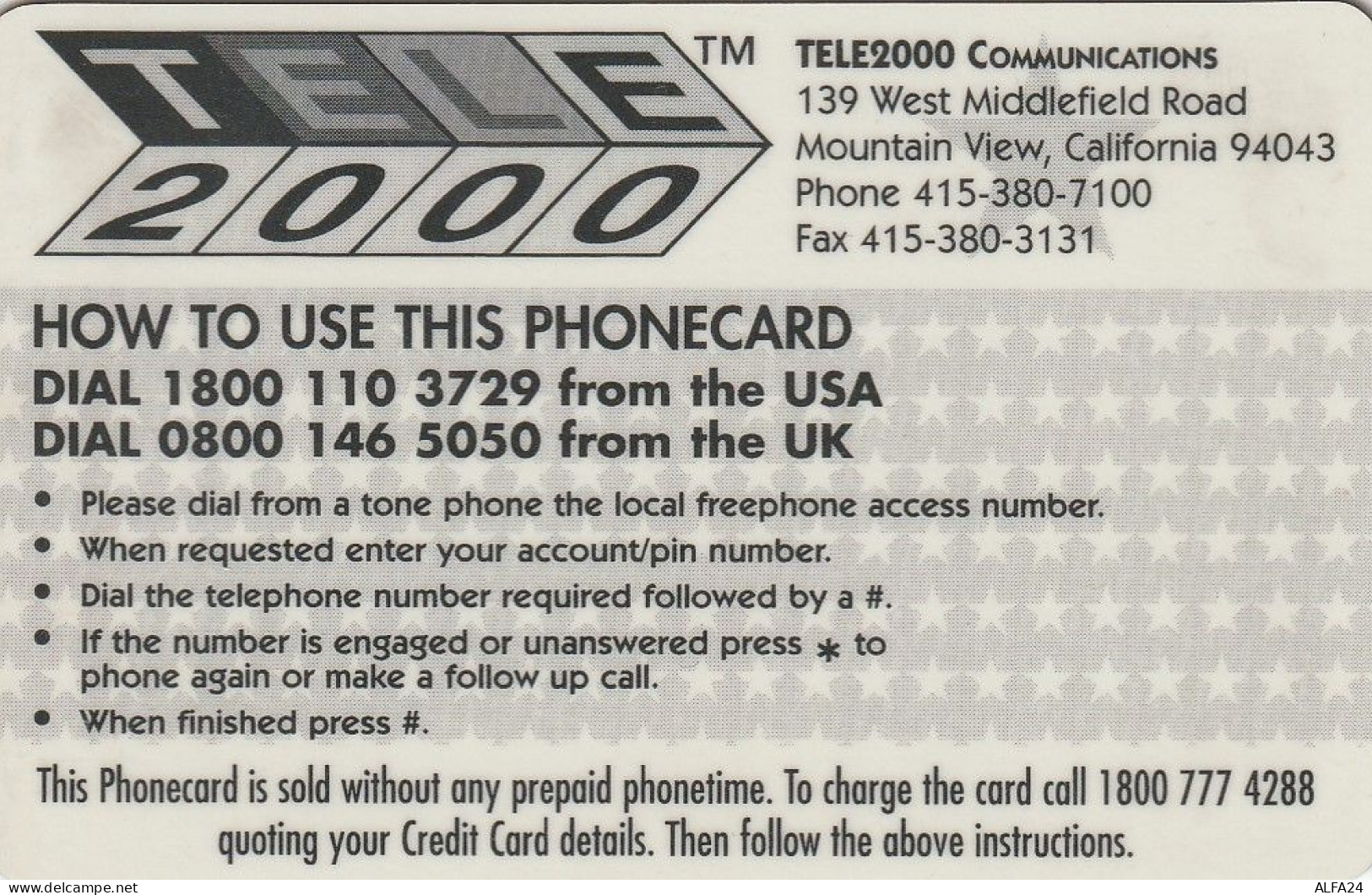 PREPAID PHONE CARD STATI UNITI XFILE (CV5003 - Cinema