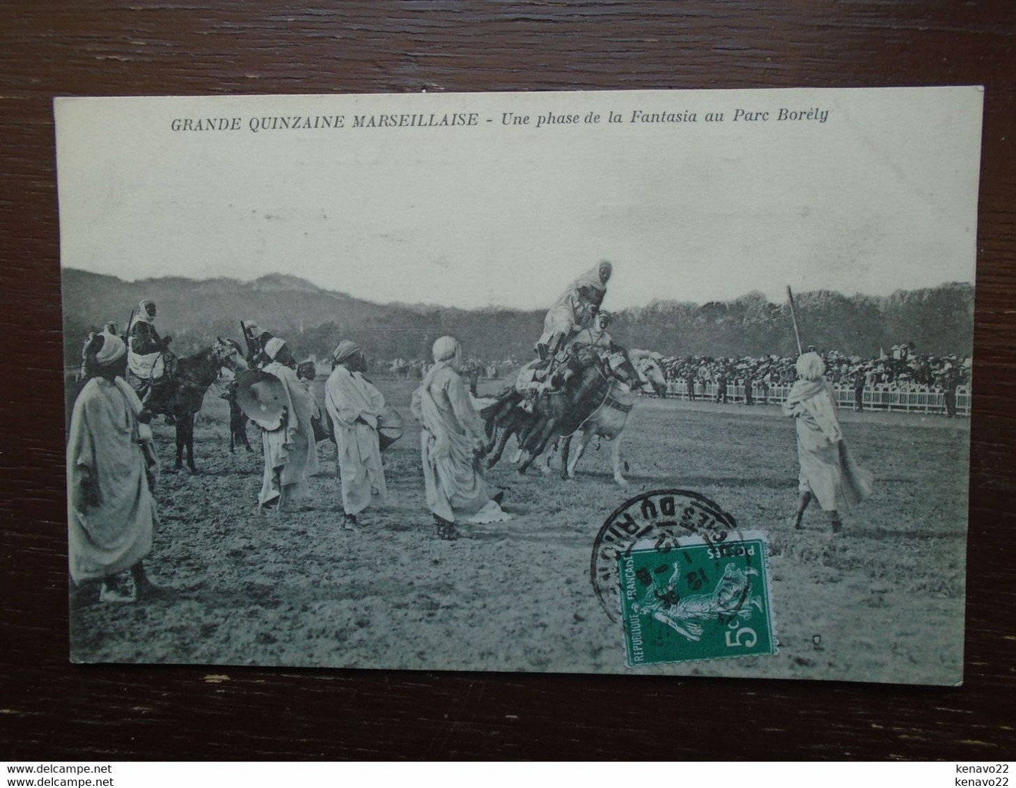 Carte Assez Rare Marseille , Grande Quinzaine Marseillaise , Une Phase De La Fantasia Au Parc Borély " Carte Animée " - Parks