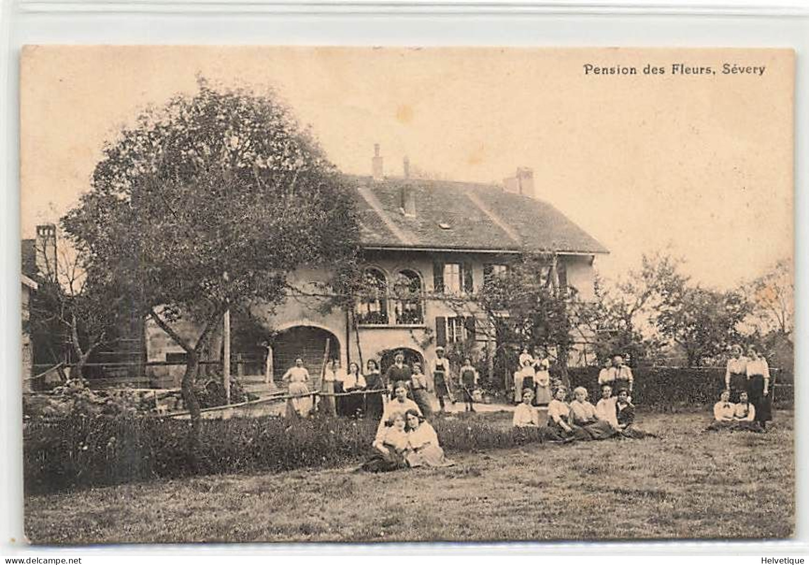 Pension Des Fleurs Sévery  Animée Cossonnay 1916 - Cossonay