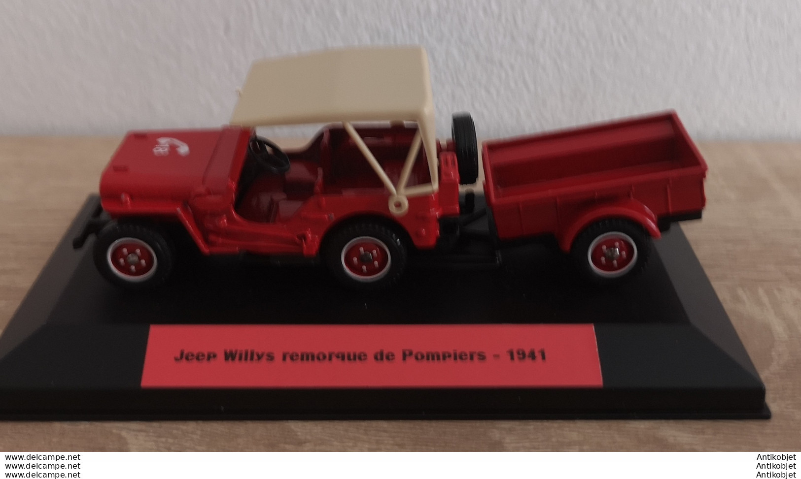 Jeep Willys Remorque De Pompiers 1941 - Norev