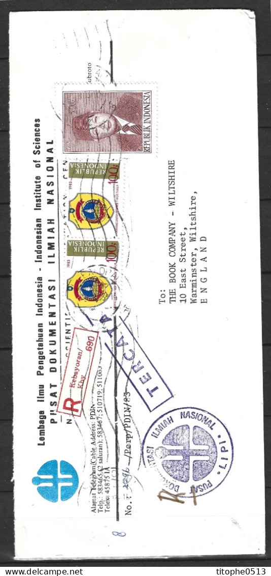 INDONESIE. N°997 De 1983 Sur Enveloppe Ayant Circulé. Armoiries De Timor Timur. - Enveloppes