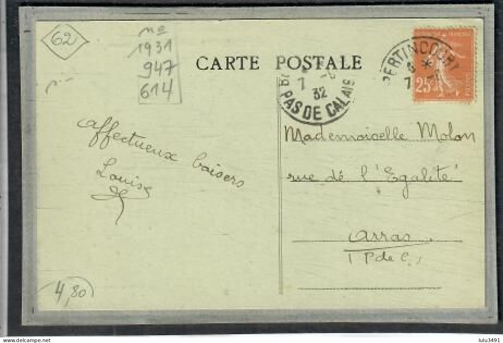 CPA - BERTINCOURT (62) - Aspect De La Gendarmerie Et De La Rue De La Gendarmerie En 1932 - Bertincourt