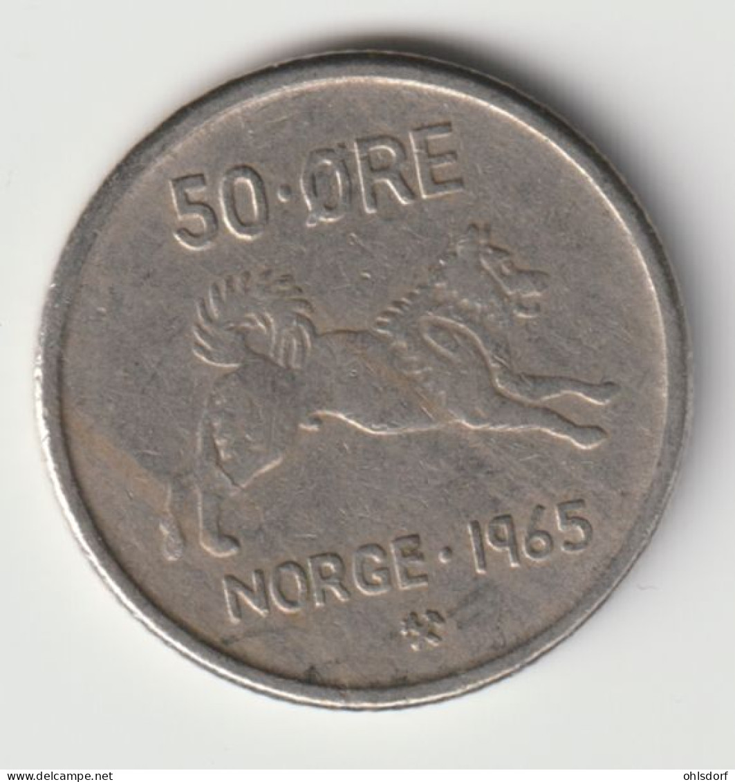 NORGE 1965: 50 Öre, KM 408 - Norwegen