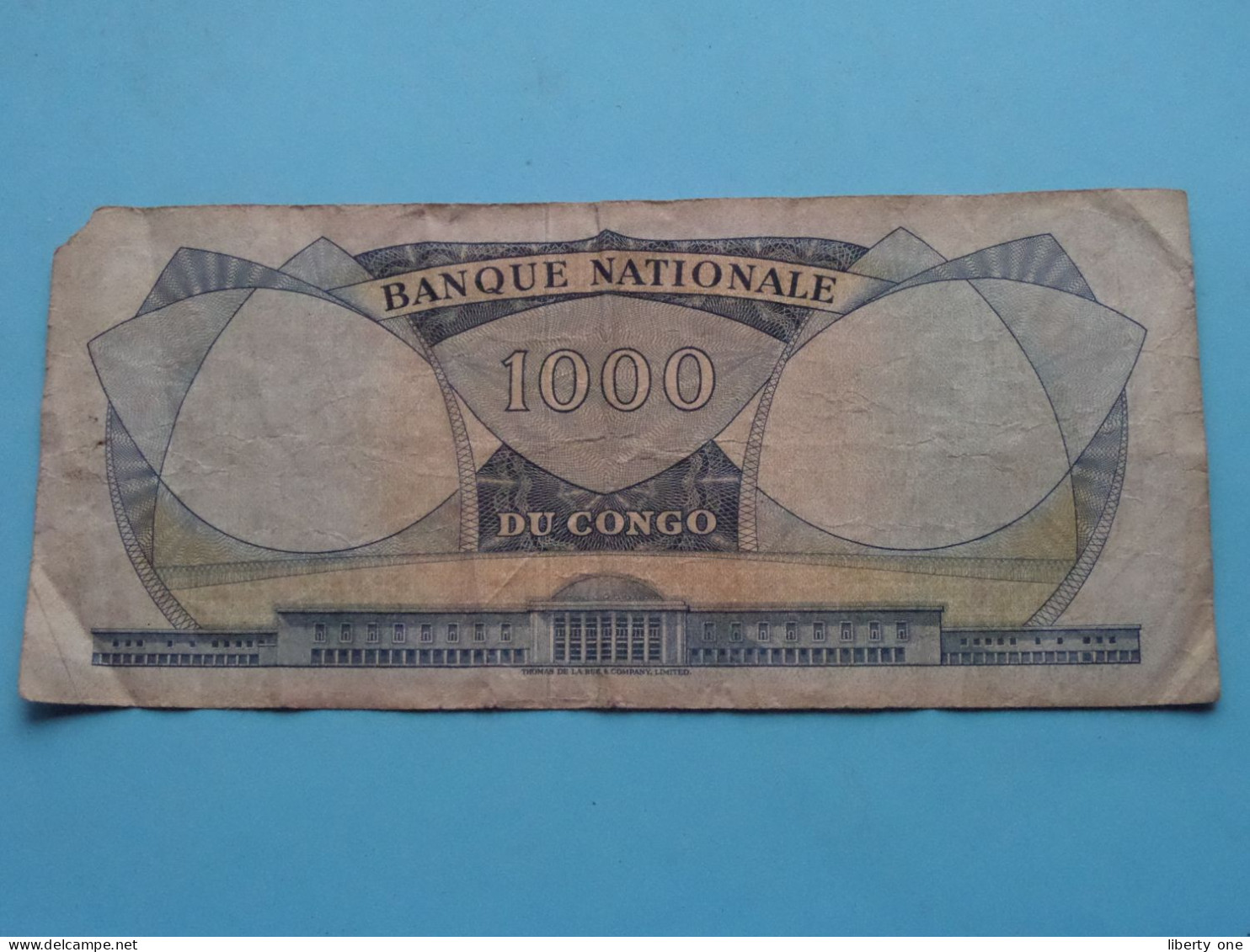1000 Mille Francs ( See / Voir Scans ) CONGO - 15-12-61 - E499400 ( Circulated ) See CORNER ! - République Démocratique Du Congo & Zaïre
