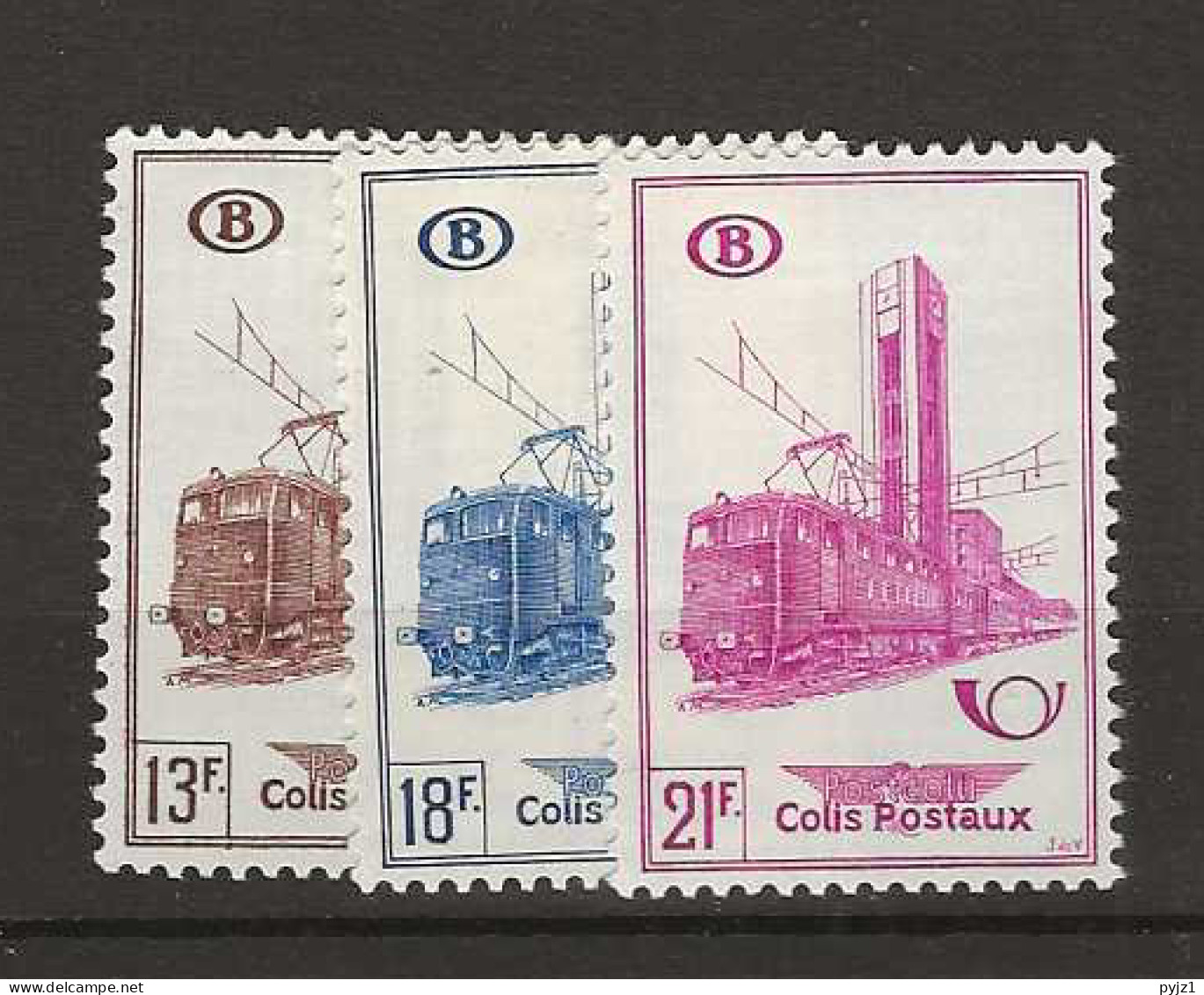 1954 MNH Belgium Railway Parcel Stamps Mi 41-43 - Autres & Non Classés