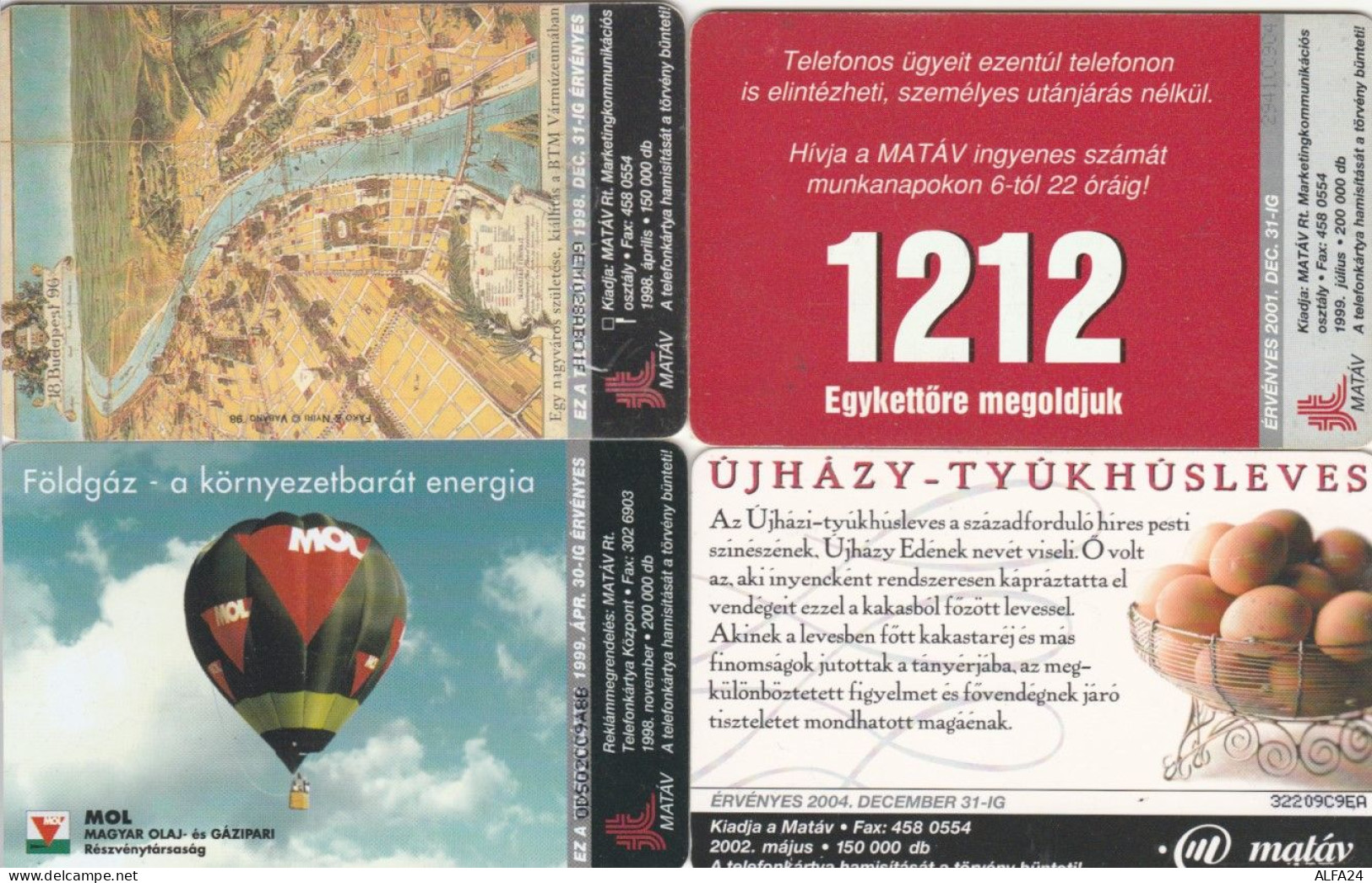 LOT 4 PHONE CARDS UNGHERIA (PY2186 - Ungheria