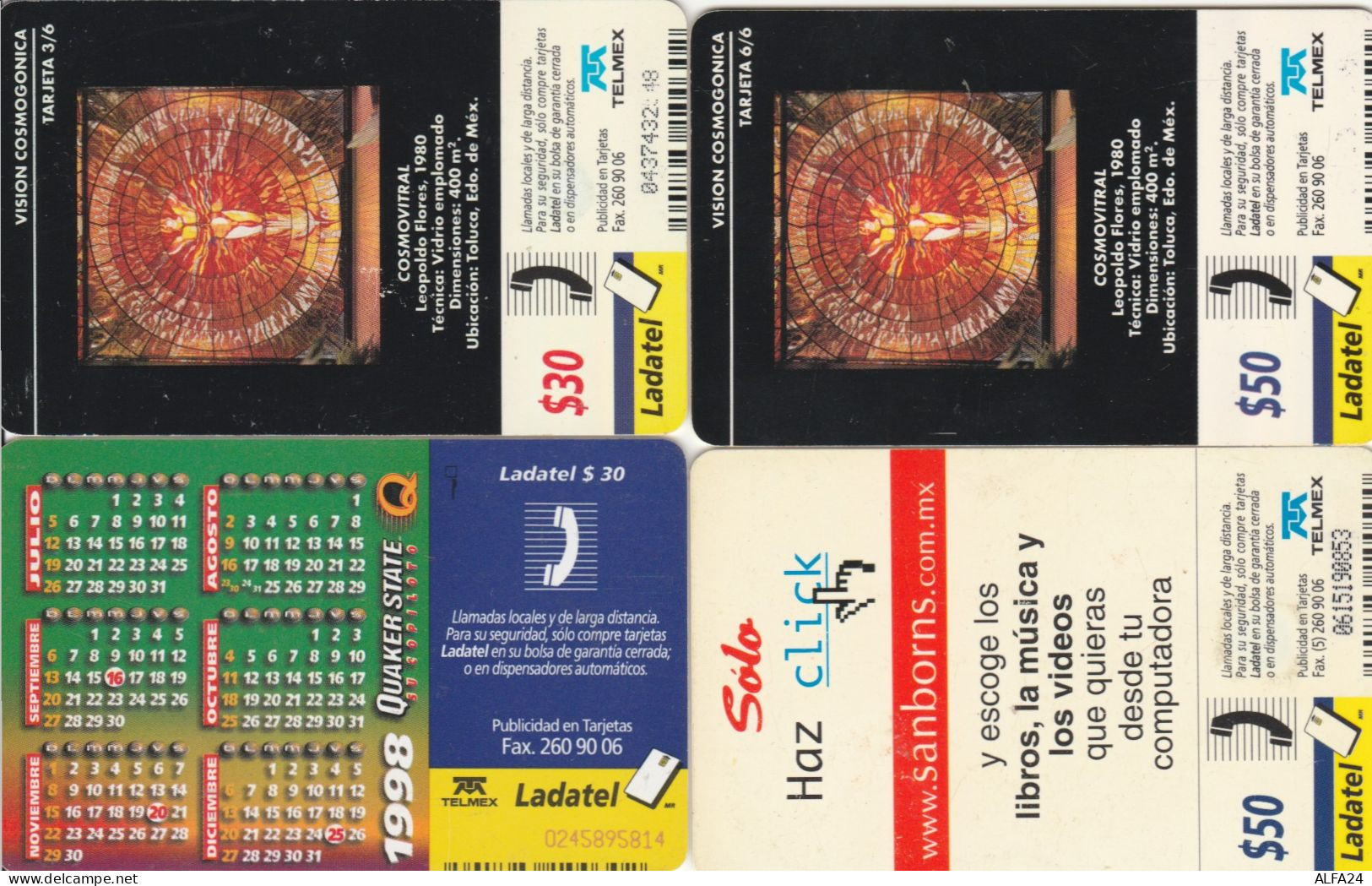 4 PHONE CARDS MESSICO (PY2627 - Messico