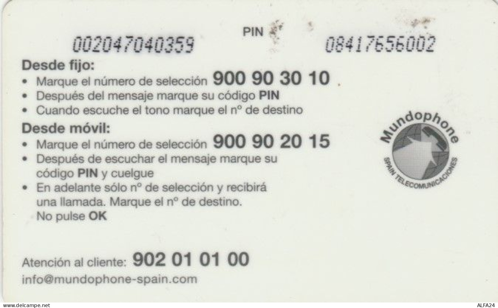 PREPAID PHONE CARD SPAGNA (PY554 - Sonstige & Ohne Zuordnung