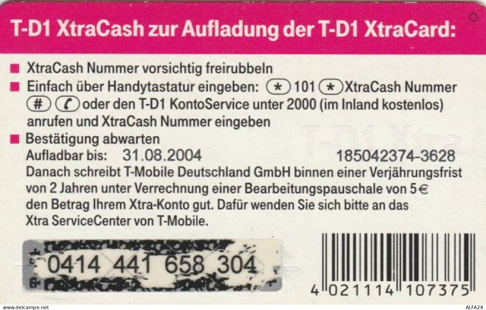 PREPAID PHONE CARD GERMANIA (PY553 - GSM, Voorafbetaald & Herlaadbare Kaarten