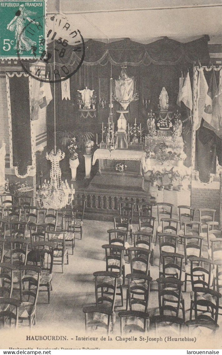 59 - HAUBOURDIN - Intérieur De La Chapelle St Joseph (Heurtebise) - Haubourdin