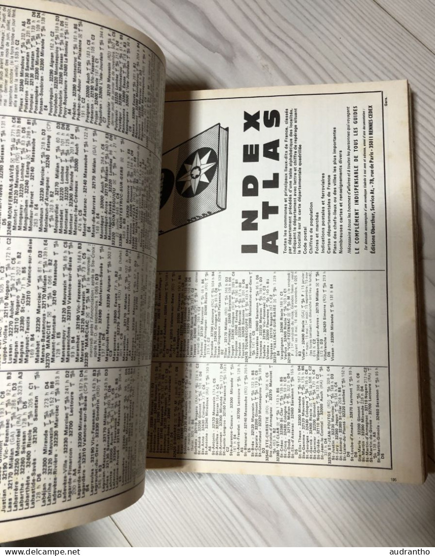 INDEX ATLAS 1971 - Communes Et Lieux-dits De France - Carte De Chaque Département -  éditions Oberthur - Encyclopaedia