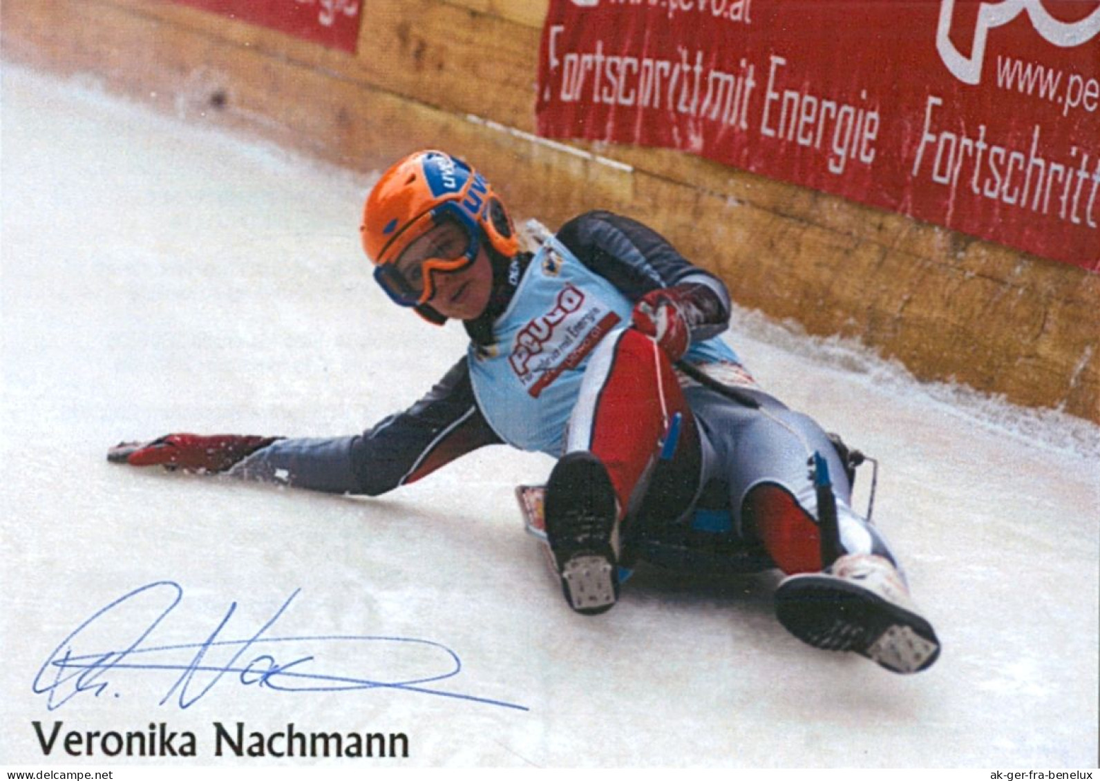 Autogramm AK Rodeln Naturbahn-Rennrodlerin Veronika Vroni Nachmann RC Kreuth Tegernsee DSV Bayern Deutschland Winter - Wintersport