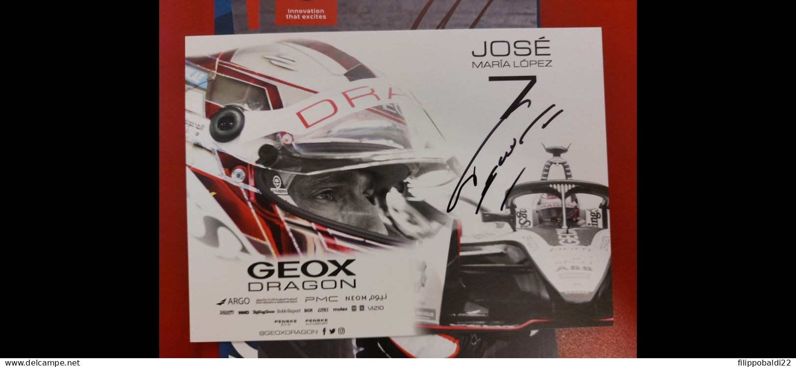 Lopez E Ghunter Autografo Autograph Signed - Automobile - F1