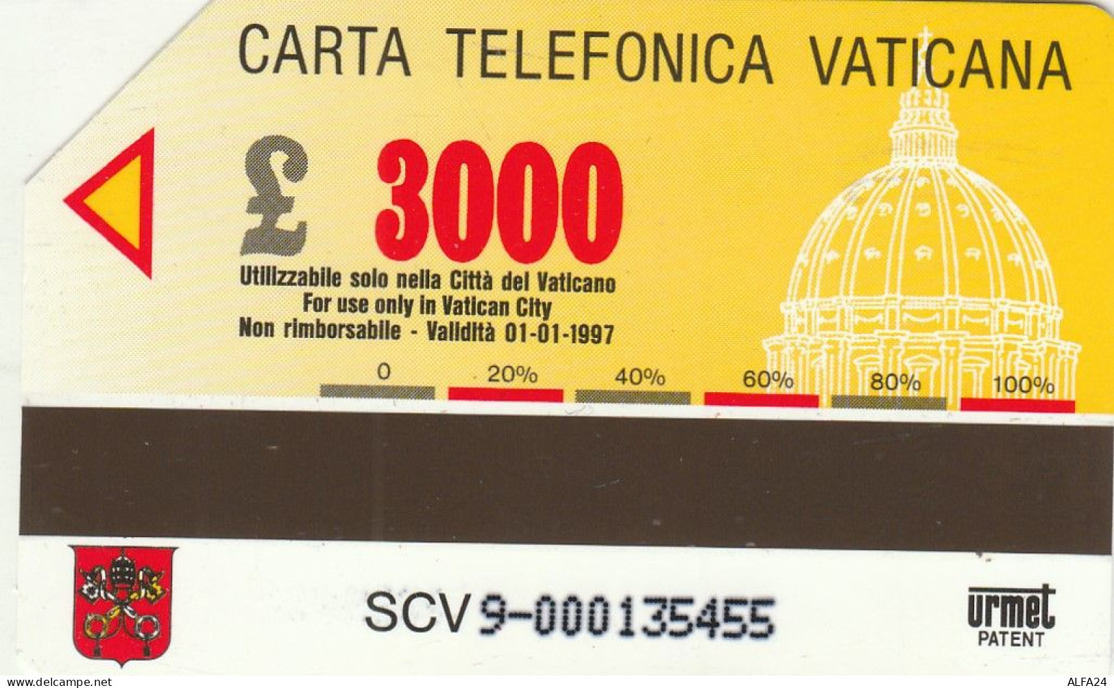 PHONE CARD USED VATICANO SCV9 (UR808 - Vaticaanstad