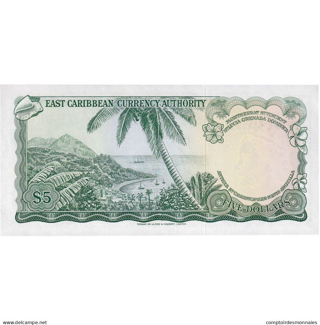 Billet, Etats Des Caraibes Orientales, 5 Dollars, Undated (1965), KM:14h, NEUF - Oostelijke Caraïben