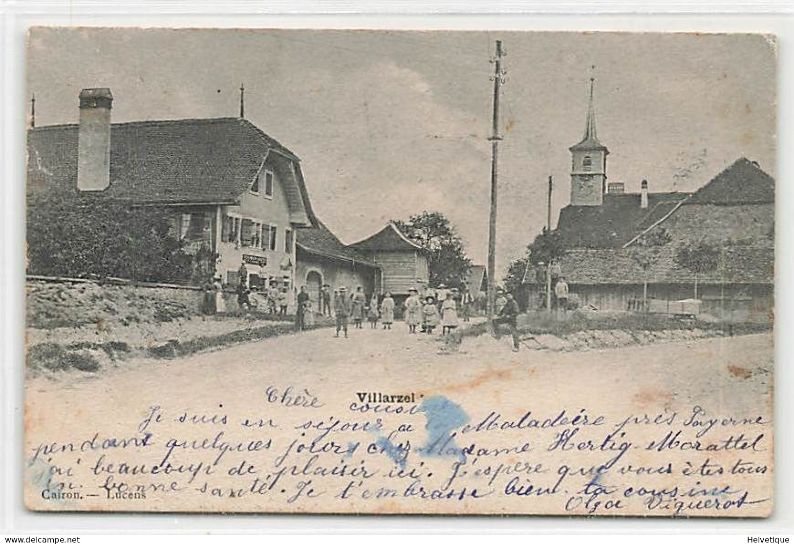 Villarzel Animée Eglise 1903 - Villarzel