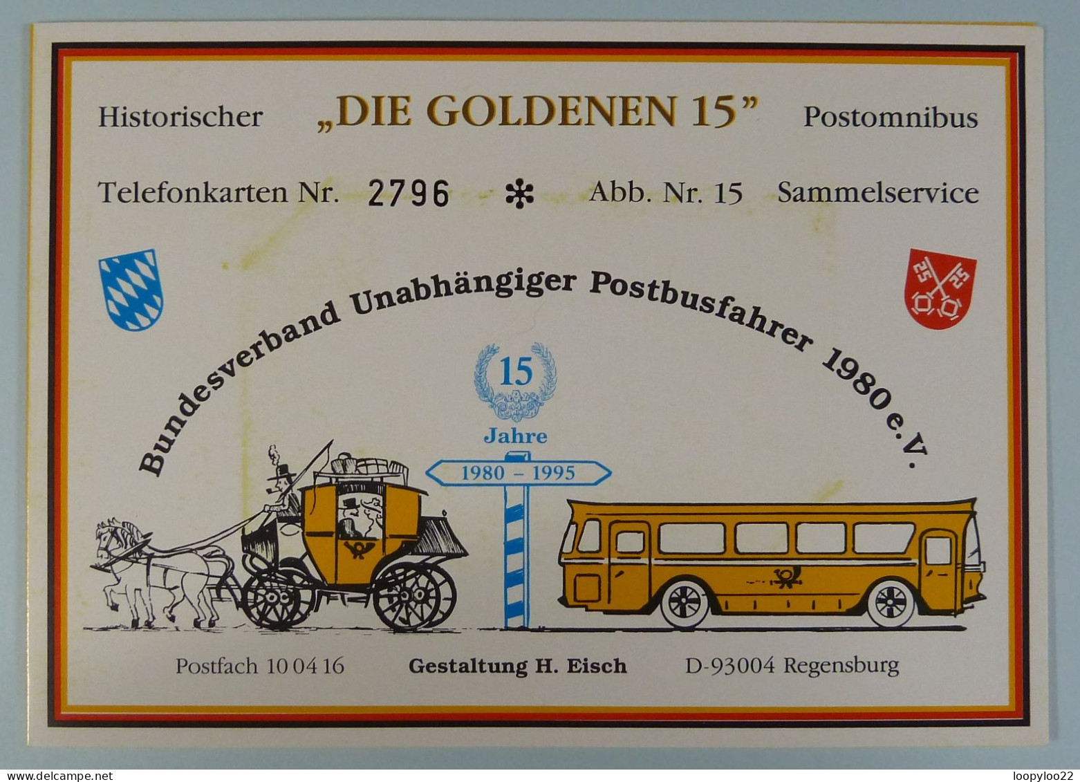 GERMAN - DIE GOLDENEN 15 - Postomnibus - Mercedes Benz 0 307 - Mint In Original Folder - Sonstige & Ohne Zuordnung