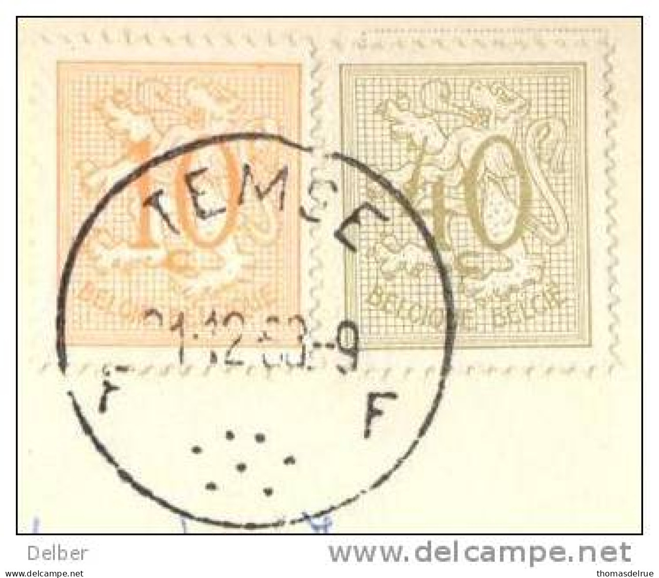 _L204: Fantasiekaart Nieuwjaar: N° 850+853: 50ct: F TEMSE F >  Temse - 1951-1975 Heraldieke Leeuw