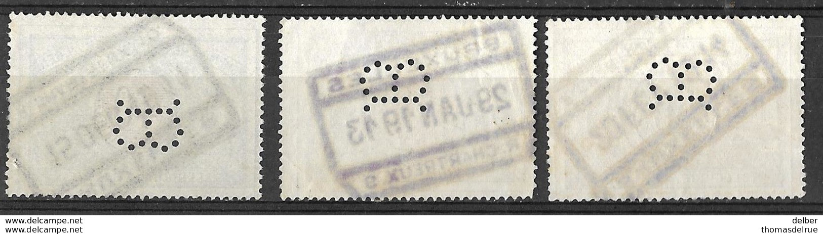 _8Bv-742: Restje 3 Spoorwegzegels Van  " B " GRAND MAGASINS De La BOURSE...perfins... - Unclassified