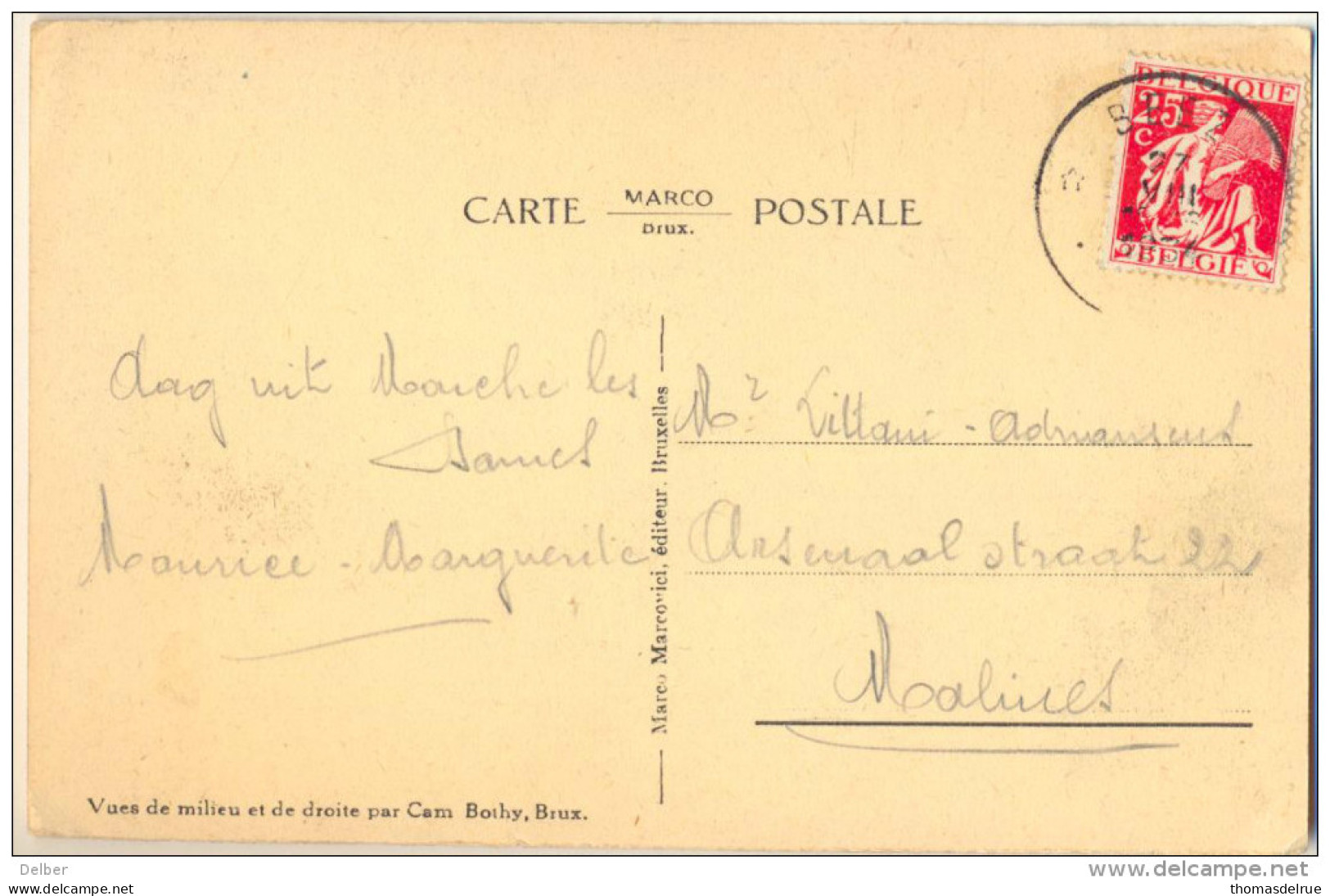 _F212: N°339: * BEEZ* : Sterstempel Op CP : ROCHERS DE MARCHE-LES-DAMES > Malines - 1932 Ceres Und Mercure