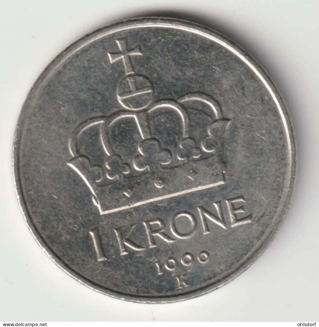 NORGE 1990: 1 Krone, KM 419 - Noorwegen