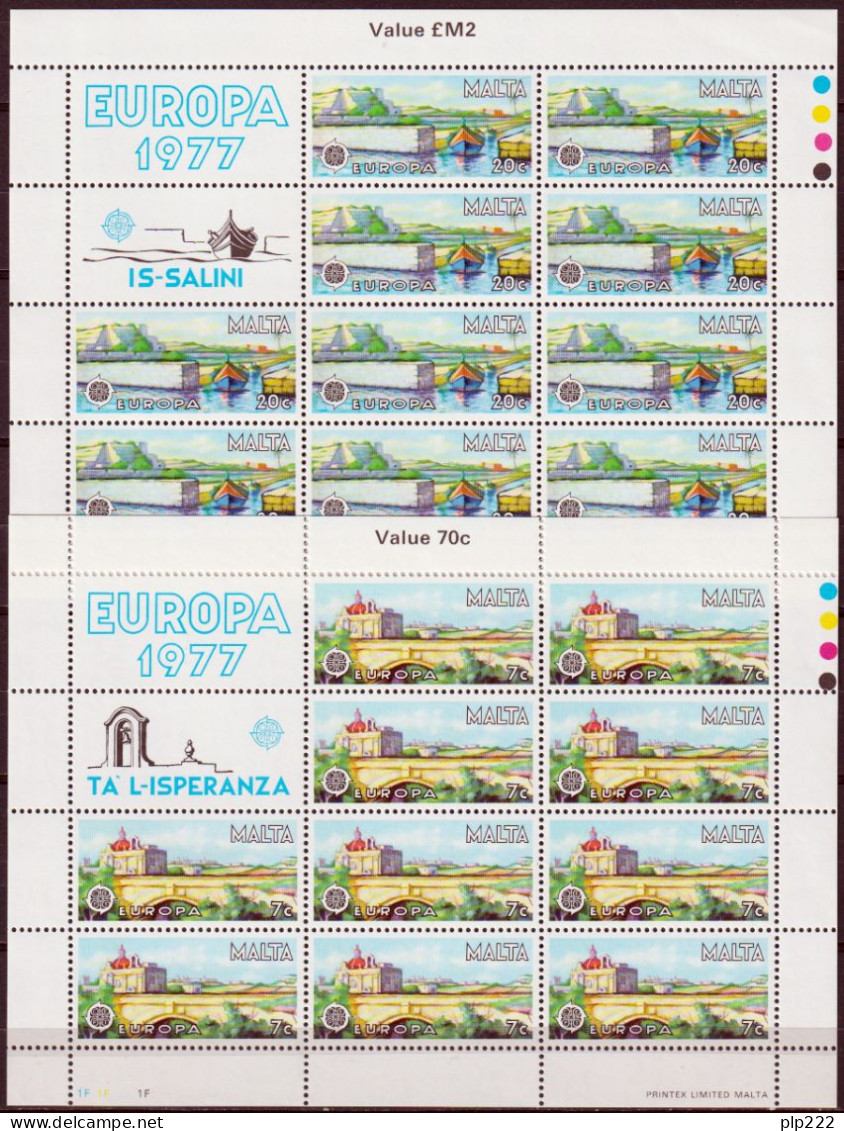 Europa CEPT 1977 Annata Completa + Foglietti / Complete Year Set + S/S **/MNH VF - Années Complètes