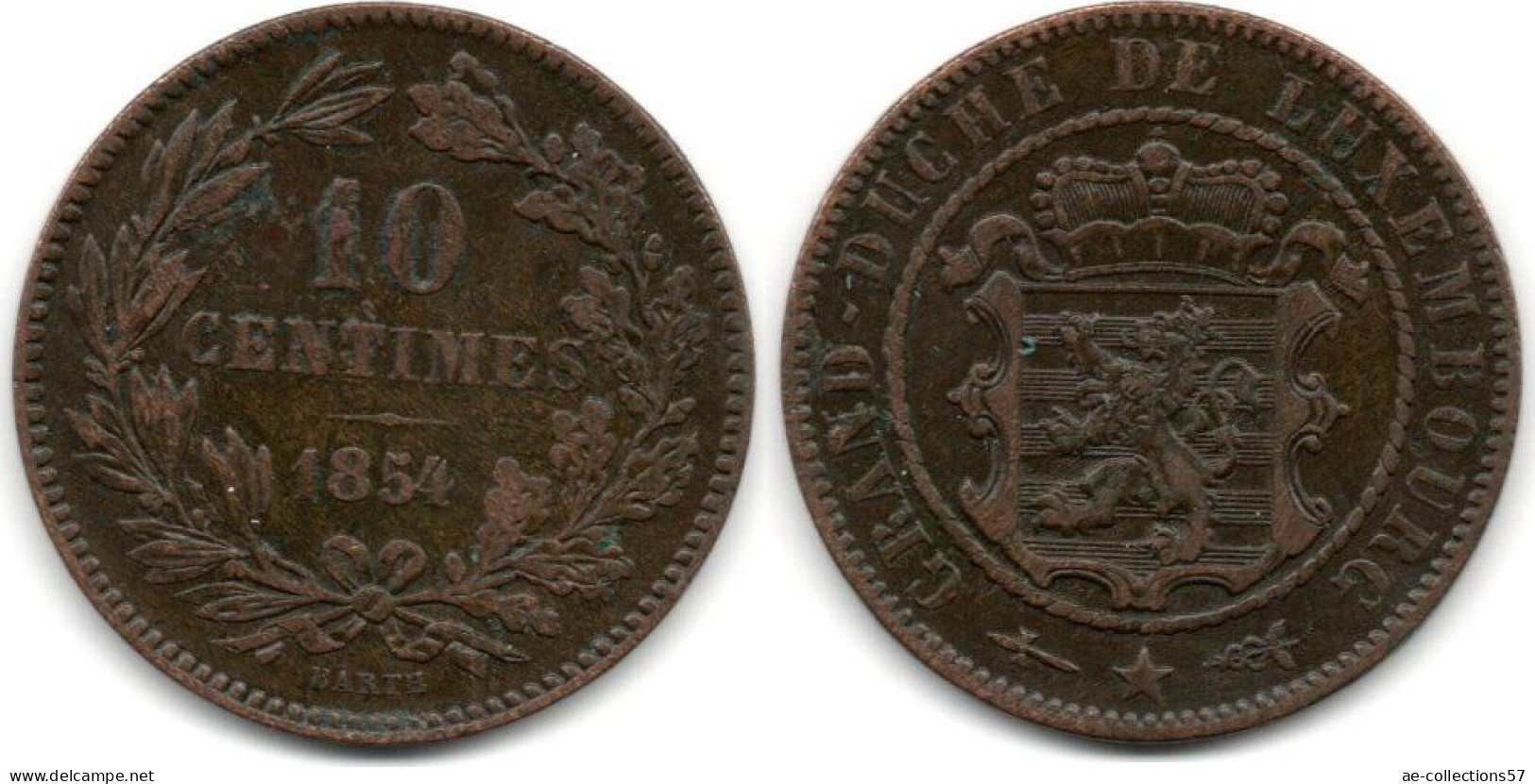 MA 29266 / Luxembourg 10 Centimes 1854 TTB - Luxemburg