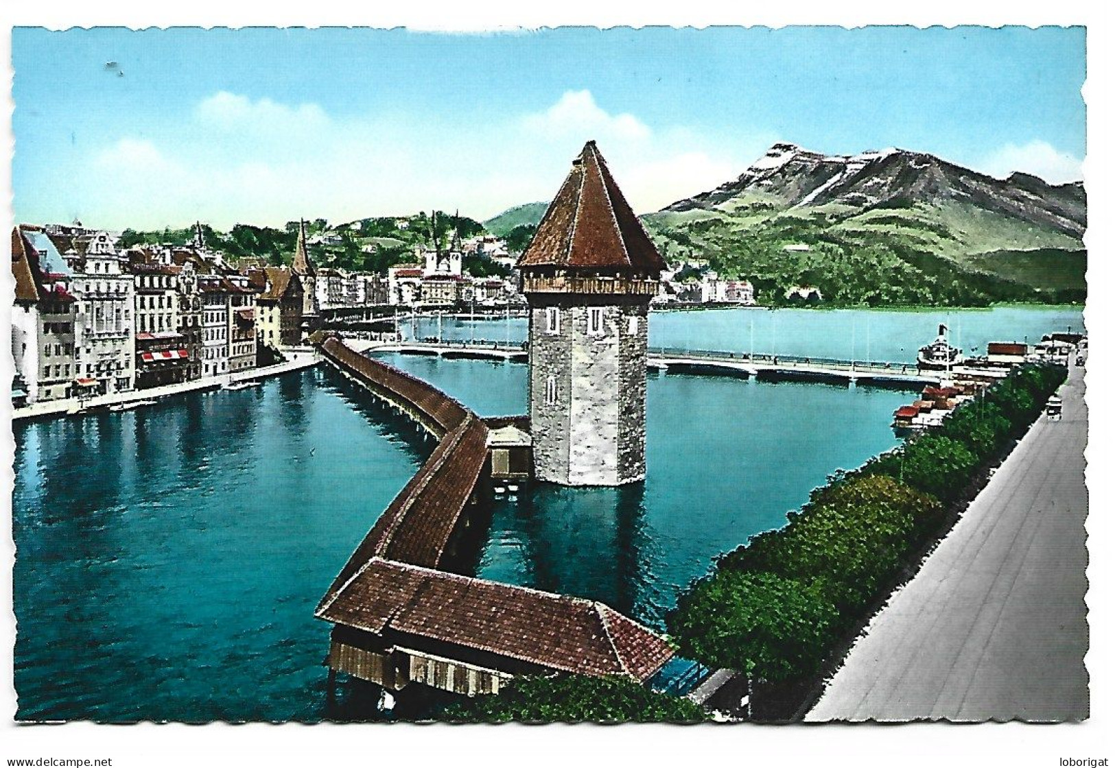 KAPELLBRUCKE ( ERBAUT 1333 BUILT ), WASSERTURM U. RIGI.-  LUCERNA - LUZERN.-  ( SUIZA ) - Lucens