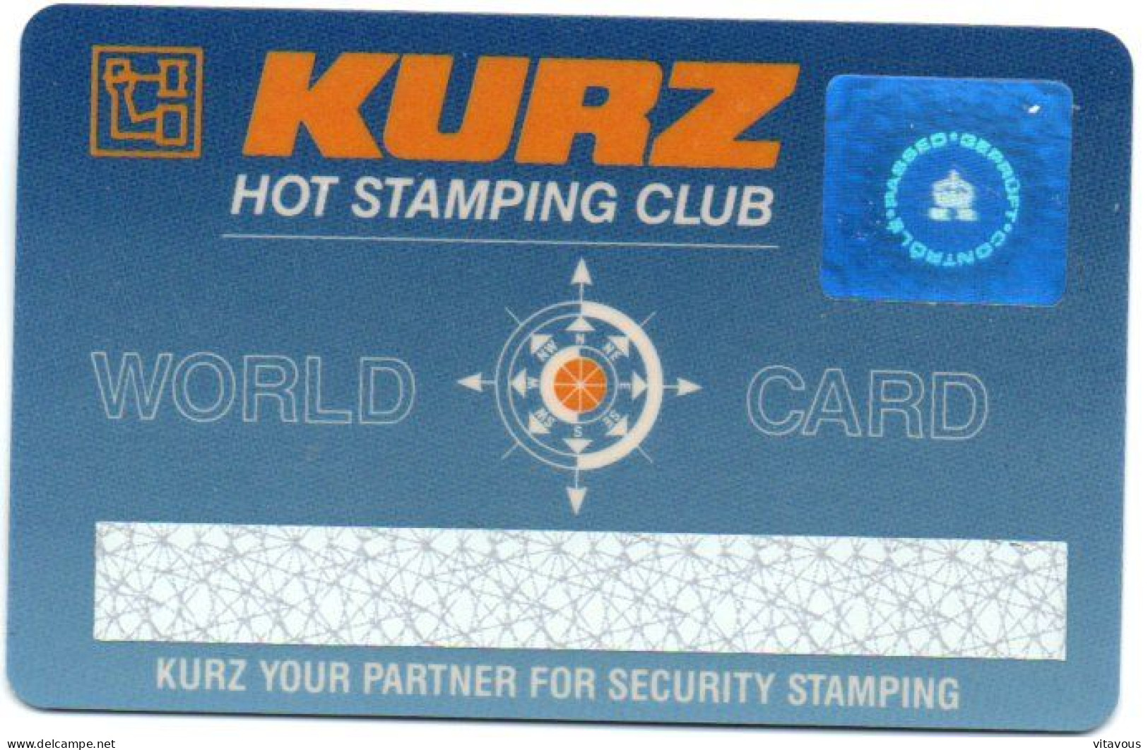 KURZ Club Carte Spécimen Hologramme Démonstration Card Karte (F 546) - Cartes De Salon Et Démonstration