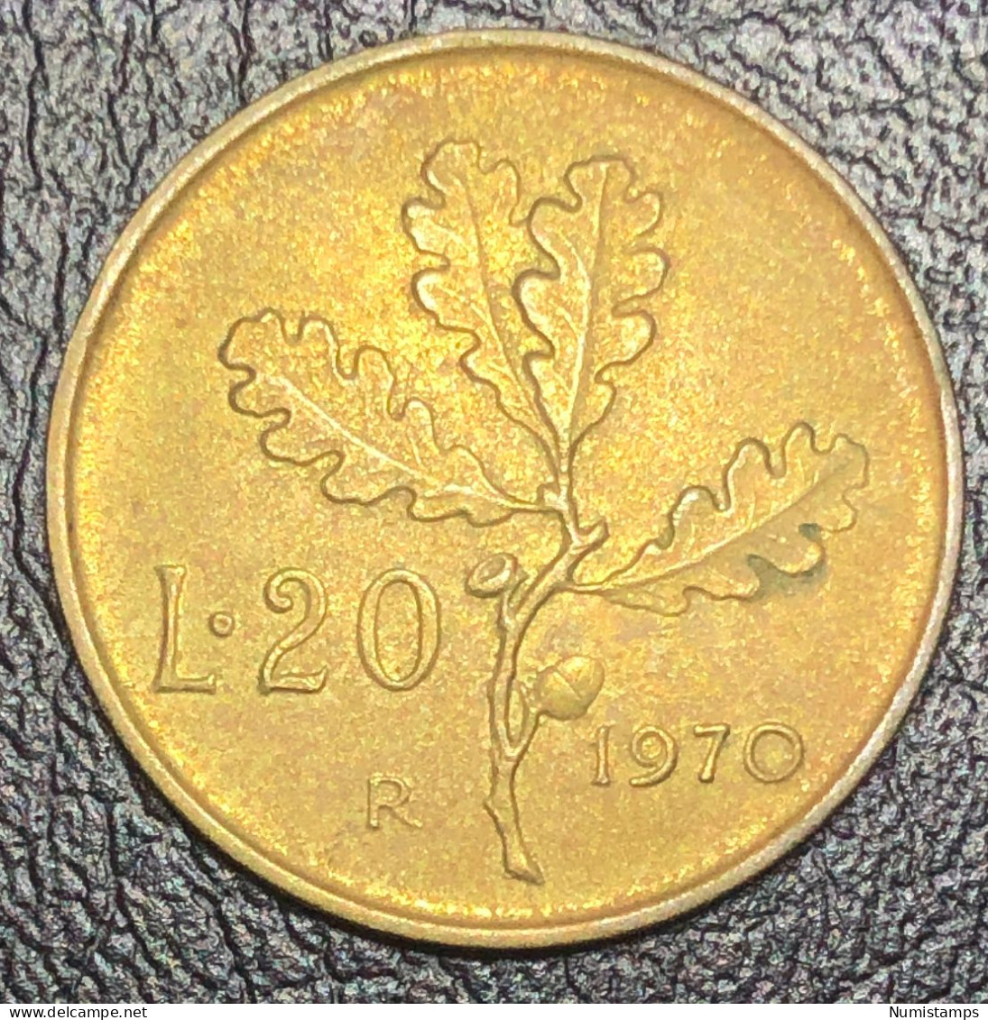 Italia 20 Lire, 1970 Marchio Di Zecca "R" - 20 Lire