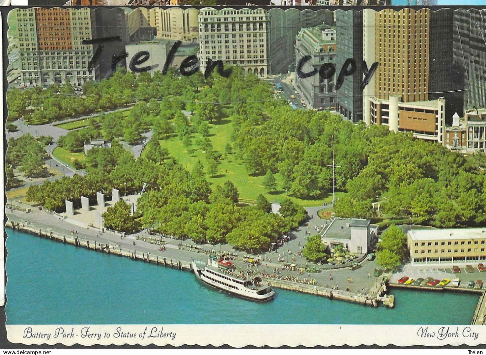 USA, New York, Ferry,  1980,  Described, Gelaufen, - Central Park