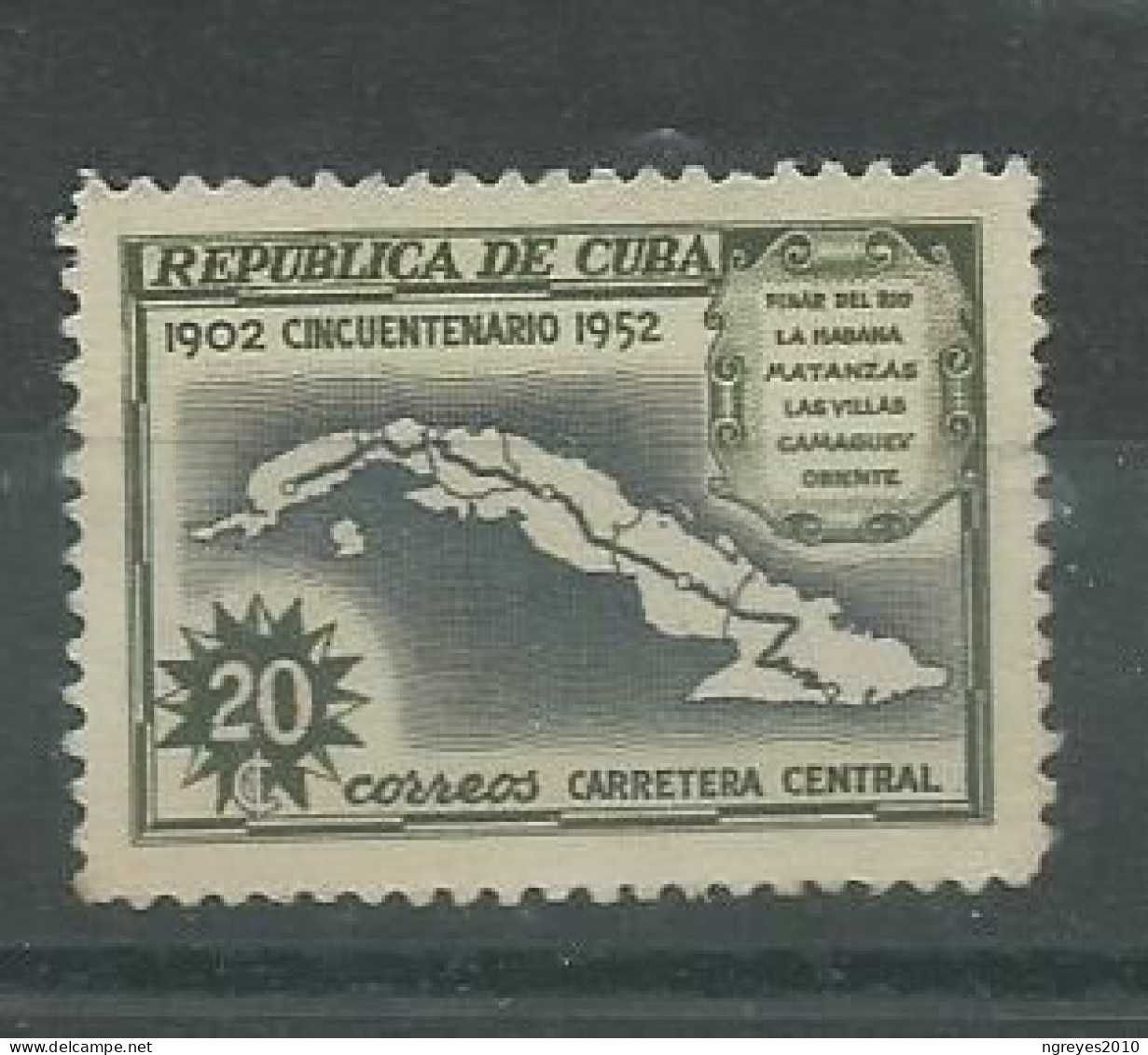 230045581  CUBA  YVERT  Nº362  **/MNH (NO GUM) - Ungebraucht