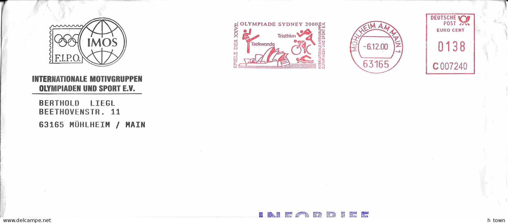 324  Jeux Olympiques D'Eté De 2000 - Summer Olympics Sydney: Official Debut Of Taekwondo + Triathlon. Cycling  - Ete 2000: Sydney