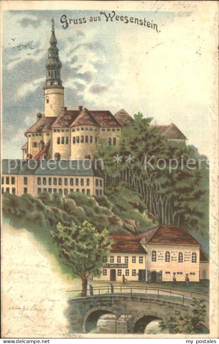 42403811 Weesenstein Schloss Gasthof Kuenstlerkarte Weesenstein - Maxen