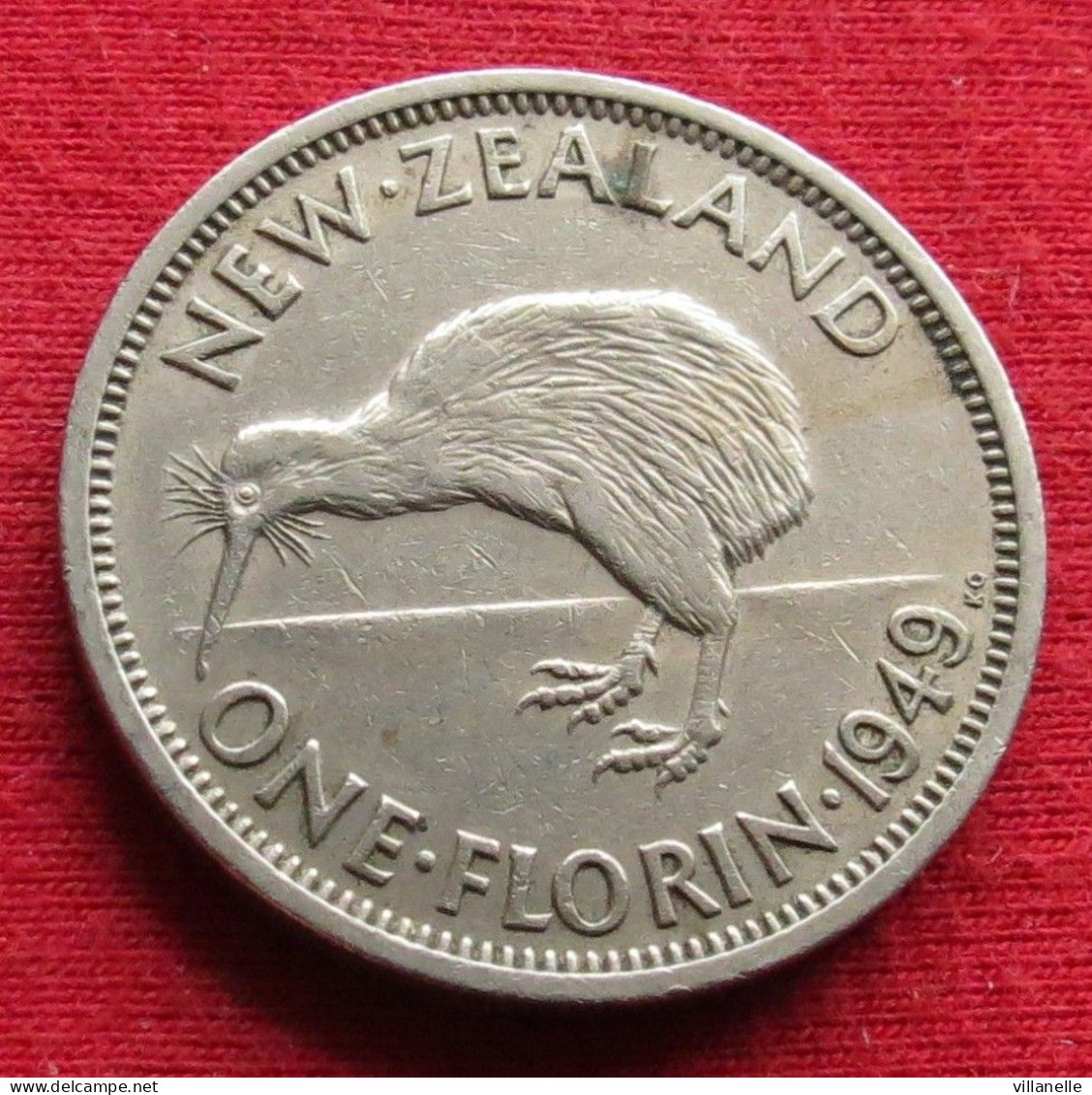 New Zealand 1 One Florin 1949 KM# 18 *V1T Nova Zelandia Nuova Zelanda Nouvelle Zelande - New Zealand
