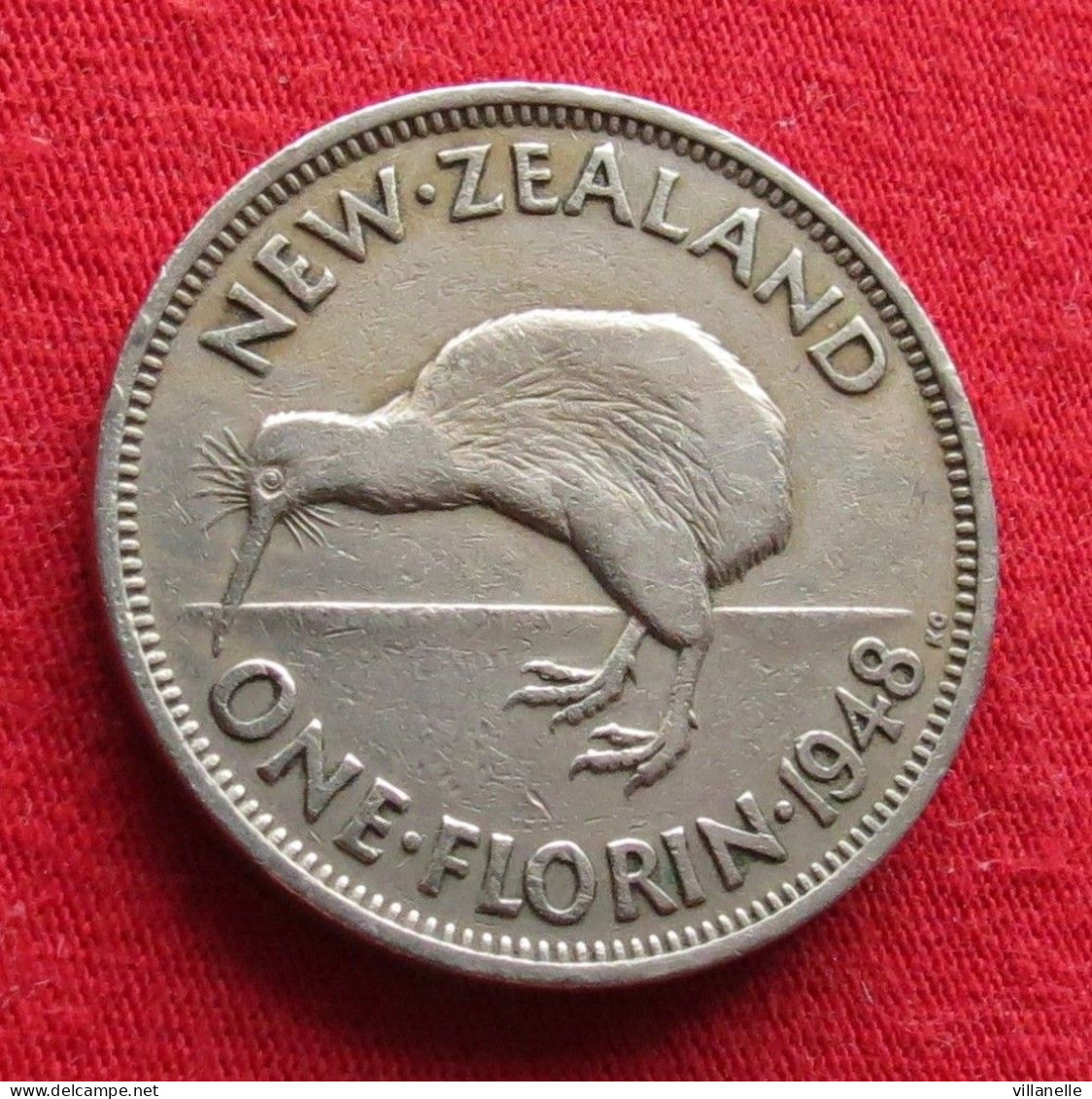 New Zealand 1 One Florin 1948 KM# 18 *V2T Nova Zelandia Nuova Zelanda Nouvelle Zelande - New Zealand