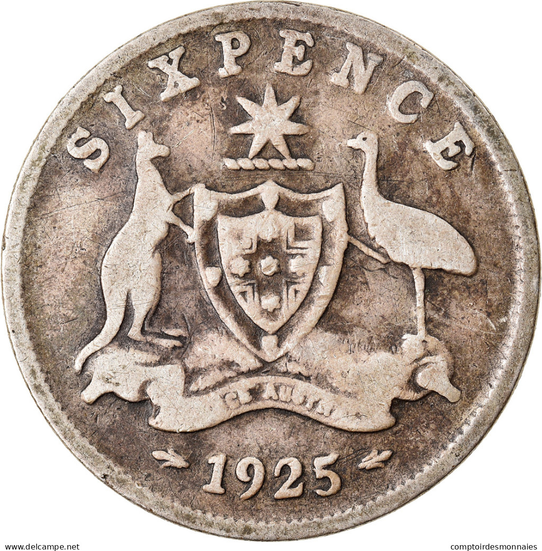 Monnaie, Grande-Bretagne, George V, 6 Pence, 1925, TB, Argent, KM:815a.1 - H. 6 Pence