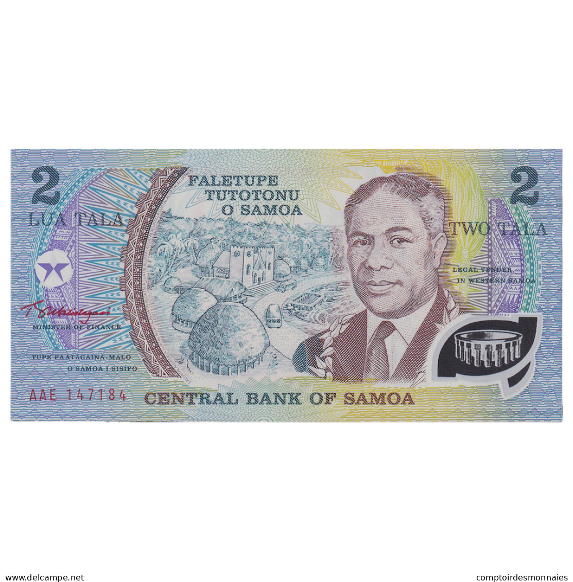 Billet, Samoa Occidentales, 2 Tala, 1990, KM:31a, NEUF - Samoa