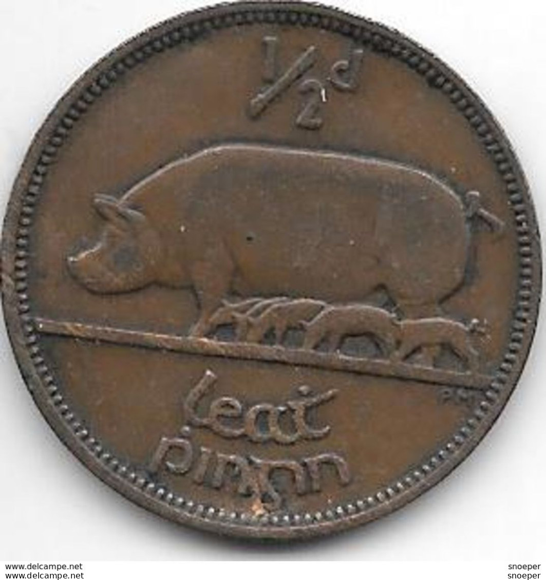 *ireland 1/2 Penny 1935  Km 2 Vf+ - Irland