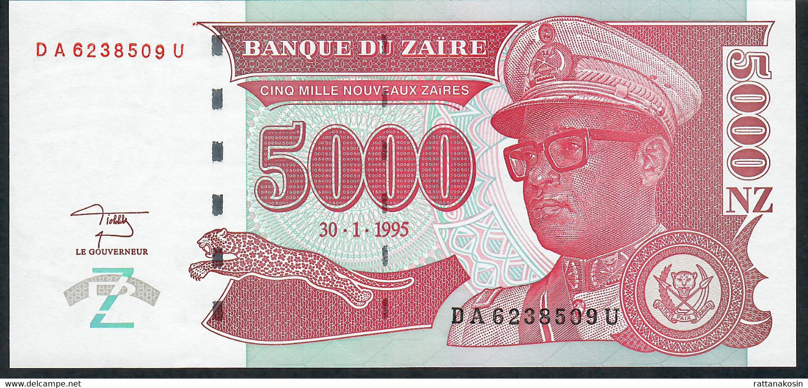 ZAIRE P69 5000 ZAIRES 30.1.1995 #DA/U       UNC. - Zaïre