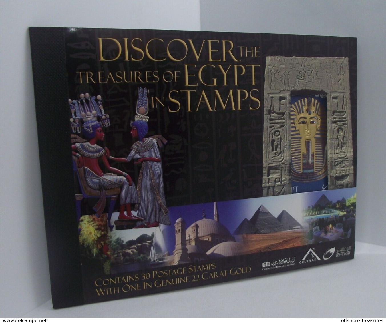 Egypt Treasures Full Booklet 2004 Incl 22 K Genuine Gold TUT Mask Stamp 10 POUND - Egypt Treasure EGYPTE - Nuevos