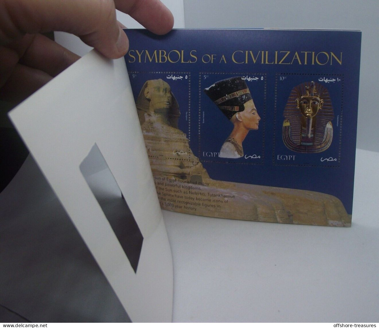 Egypt Treasures Full Booklet 2004 Incl 22 K Genuine Gold TUT Mask Stamp 10 POUND - Egypt Treasure EGYPTE - Nuevos